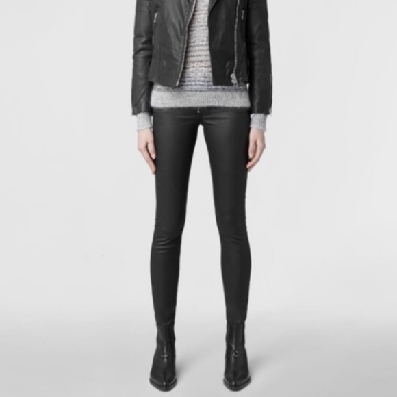 All Saints Denim - All Saints Stilt Black Coated Pants - SIZE 27